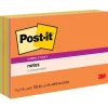 Hot Super Sticky Notes, 4" x 6", Energy Boost Collection, 45 Sheet/Pad, 8 Pads/Pack (6445SSP) Sticky Notes