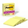 Super Sticky Notes, 4" x 4", Canary Collection, Lined, 90 Sheet/Pad, 4 Pads/Pack (675-4SSCY) Post-It Notes