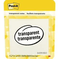 Discount Transparent Notes, 2-7/8" x 2-7/8", 36 Sheets/Pad, 1 Pad/Pack (600-TRSPT) Sticky Notes