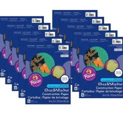 Outlet 9" x 12" Construction Paper, Black, 50 Sheets/Pack, 10 Packs (PAC6303-10) Construction Paper