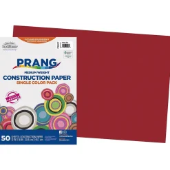 Best 12" x 18" Construction Paper, Holiday Red, 50 Sheets/Pack (P9907-0001) Construction Paper
