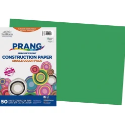 12" x 18" Construction Paper, Holiday Green, 50 Sheets/Pack (P8007-0001) Construction Paper