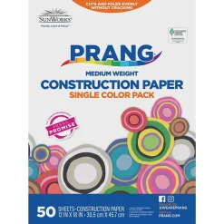 Discount 12" x 18" Construction Paper, Yellow, 50 Sheets/Pack (P8407-0001) Construction Paper