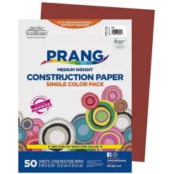 New 9" x 12" Construction Paper, Red, 50 Sheets/Pack (P6103-0001) Construction Paper