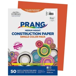 Discount 9" x 12" Construction Paper, Orange, 50 Sheets/Pack (P6603-0001) Construction Paper