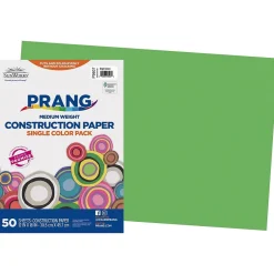 Outlet 12" x 18" Construction Paper, Bright Green, 50 Sheets/Pack (P9607-0001) Construction Paper