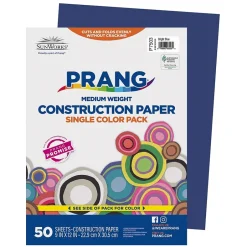 Clearance 9" x 12" Construction Paper, Bright Blue, 50 Sheets/Pack (P7503-0001) Construction Paper