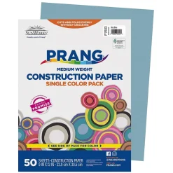 Discount 9" x 12" Construction Paper, Sky Blue, 50 Sheets/Pack (P7603-0001) Construction Paper