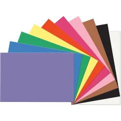 Best Prang® Construction Paper, 10 Assorted Colors, 12" x 18", 50 Sheets Per Pack, 5 Packs (PAC6507-5) Construction Paper