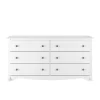 29" Monterey 6 Drawer Dresser, White (WDC-6330-K) Storage Cabinets