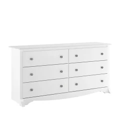 29" Monterey 6 Drawer Dresser, White (WDC-6330-K) Storage Cabinets