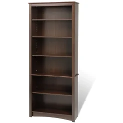 Clearance ™ 6 Shelf Bookcase, Espresso Bookcases