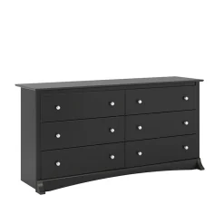 Discount 29" Sonoma 6 Drawer Dresser, Black (BDC-6330-K) Storage Cabinets