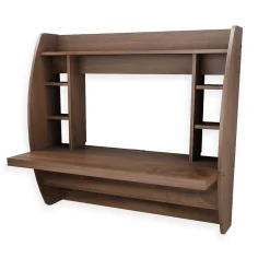 42'' Wall Mounted Floating Desk with Storage, Espresso (EEHW-0200-1) Computer Desks