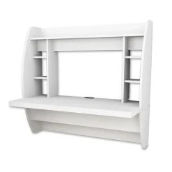 42" Wall Mounted Floating Desk with Storage, White (WEHW-0200-1) Computer Desks