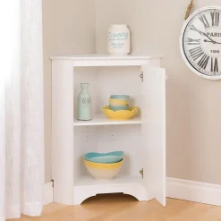 Best Elite White Corner Storage Cabinet (WSCC-0603-1) Storage Cabinets