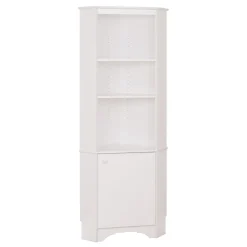 New Elite White Tall 1-Door Corner Storage Cabinet (WSCC-0604-1) Storage Cabinets