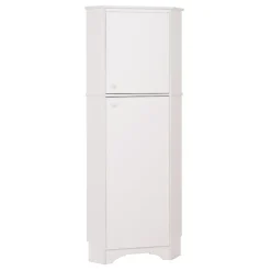 Online Elite White Tall 2-Door Corner Storage Cabinet (WSCC-0605-1) Storage Cabinets
