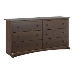 Fremont 29" 6-Drawer Dresser, Espresso (EDC-6330-K) Storage Cabinets