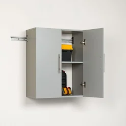 Best ™ HangUps 24" Laminate Upper Storage Cabinet, Light Gray (GSUW-0706-1) Storage Cabinets