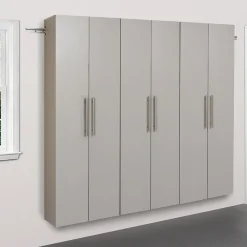 Online ™ HangUps 72" Laminate 3 Piece Storage Cabinet Set C, Light Gray Storage Cabinets