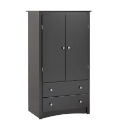 ™ Sonoma Composite Wood 2 Drawer Armoire, Black Storage Cabinets