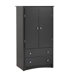 ™ Sonoma Composite Wood 2 Drawer Armoire, Black Storage Cabinets