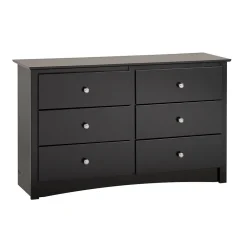 Hot ™ Sonoma Composite Wood Children's 6 Drawer Dresser, Black Storage Cabinets