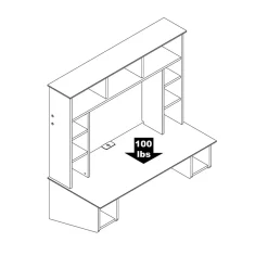 Clearance Sonoma Floating Desk, Espresso (EEHW-0800-1) Computer Desks