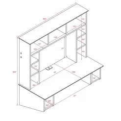 Clearance Sonoma Floating Desk, Espresso (EEHW-0800-1) Computer Desks