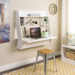 New Studio Floating Desk, White (WEHW-0900-1) Computer Desks