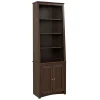 ™ Tall Slant Back Bookcase With 2 Shaker Doors, Espresso Bookcases