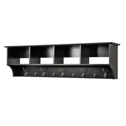 Best ™ Wide Hanging Entryway Shelf, 60" x 11.5", Black Shelving