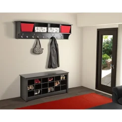 Best ™ Wide Hanging Entryway Shelf, 60" x 11.5", Black Shelving