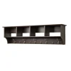 Outlet ™ Wide Hanging Entryway Shelf, 60" x 11.5", Espresso Shelving