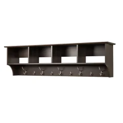 Outlet ™ Wide Hanging Entryway Shelf, 60" x 11.5", Espresso Shelving