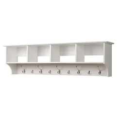 New ™ Wide Hanging Entryway Shelf, 60" x 11.5", White Shelving