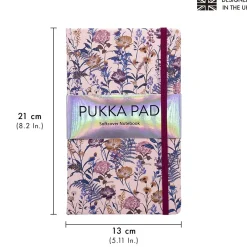 Pukka Pad Bloom Subject Notebooks, Narrow Ruled, Black, 3/Pack (PUK9493BLM)