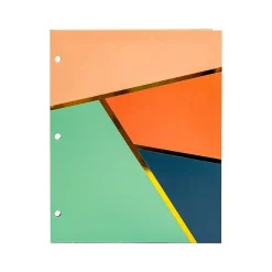 Pukka Pad Carpe Diem Floral Love 3-Hole Punched 2-Pocket Portfolio Folders, Assorted Colors, 6/Pack (9098-CD)