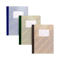 Pukka Pad Haze Composition Notebooks, 7.5" x 8.75", College-Ruled, 70 Sheets, Assorted Colors, 3/Pack (9976(AST)-HZE) Outlet
