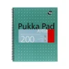 Pukka Pad Metallic Jotta Professional Notebooks, 8.5" x 11", College Ruled, 100 Sheets, Green, 3/Pack (8751-MET) New