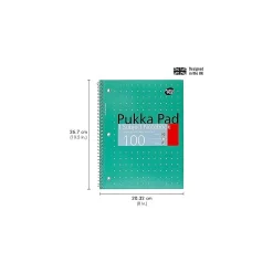 Pukka Pad Metallic 1-Subject Notebooks, 8