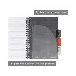 Pukka Pad Metallic 5-Subject Subject Notebooks, 6.9