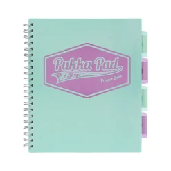Pukka Pad Pastels 5-Subject Notebooks, 8.5" x 11", Ruled, 100 Sheets, Assorted Colors, 3/Pack (8867-PST) New