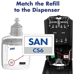 Purell Advanced 70% Alcohol Foaming Hand Sanitizer Refill for CS6 Dispensers, 1200 mL, 2/Carton (6551-02)