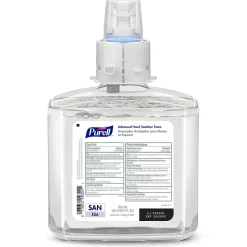 Purell Advanced 70% Alcohol Foaming Hand Sanitizer Refill for ES6 Dispenser, 1200 mL, 2/Carton (6453-02)