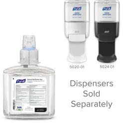 Purell Advanced 70% Alcohol Foaming Hand Sanitizer Refill for ES4 Dispenser, 1200 mL, 2/Carton (5053-02)