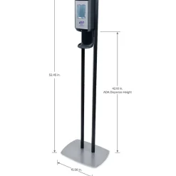 Purell CS6 Automatic Floor Stand Hand Sanitizer Dispenser, Black/Chrome (7416-DS)