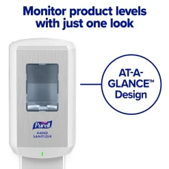 Purell CS8 Automatic Wall Mounted Hand Sanitizer Dispenser, for CS8 1200 mL Hand Sanitizer Refills, White (7820-01)