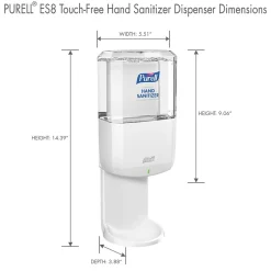 Purell ES8 Automatic Wall Mounted Hand Sanitizer Dispenser, White (7720-01)